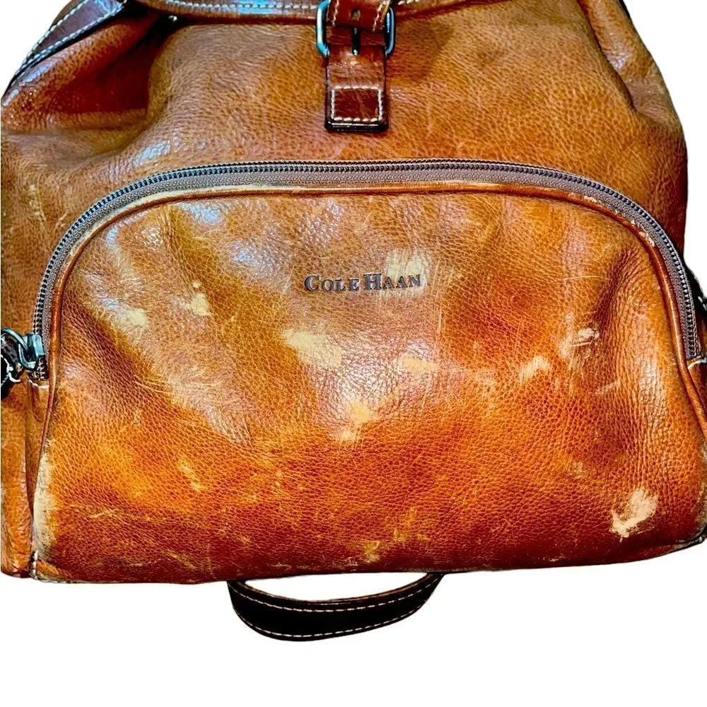 Cole Haan Tan Leather Backpack
